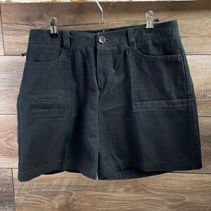 Dockers Women Ladies Vintage Favorite Fit Cotton Large Pocket Shorts Sz 10 Black